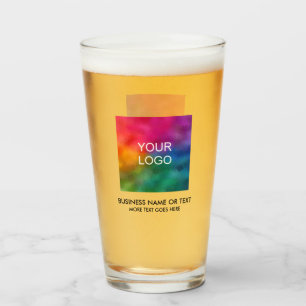 Custom Company Small Business Logo Here Beer Glass