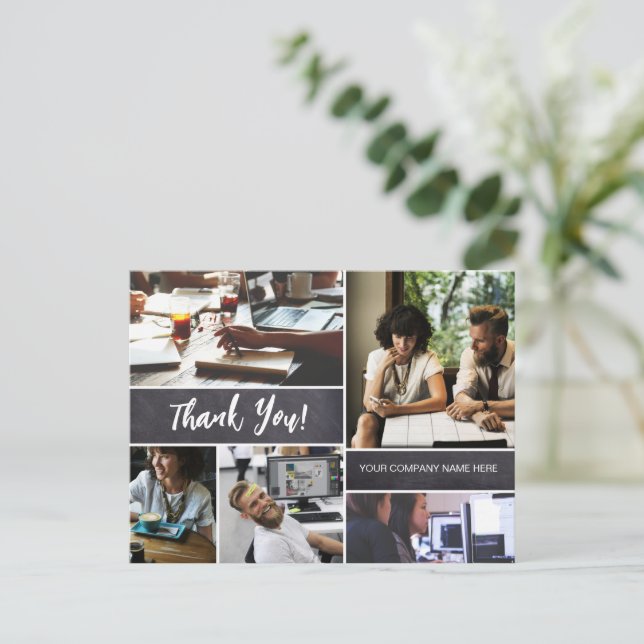 Custom Company Staff Photo collage  Postcard (Standing Front)