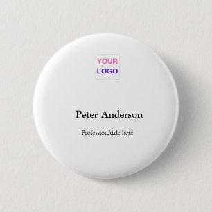 Custom company store business employee  6 cm round badge