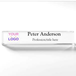 Custom company store business employee nameplate