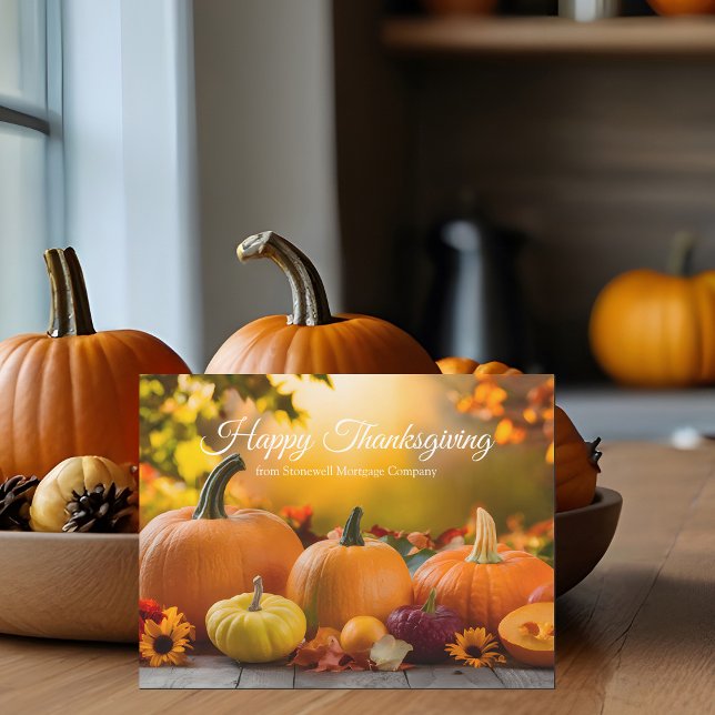 Custom Company Thanksgiving Pumpkin Magnet Card (Creator Uploaded)