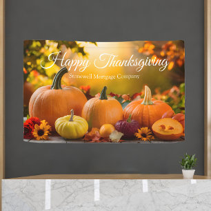 Custom Company Thanksgiving Pumpkin Office Party Banner