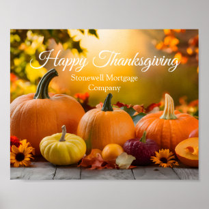 Custom Company Thanksgiving Pumpkin Party Poster