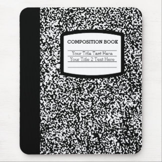 Custom Composition Book Black/White School/Teacher Mouse Mat