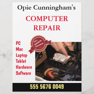 Custom Computer Repair Business Advertising Flyer