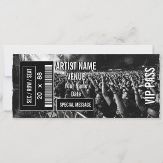 Custom Concert Ticket Gift Idea DIY Event Ticket Invitation