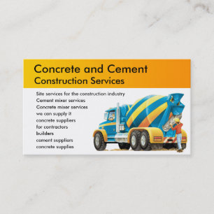 Custom Concrete and Cement Mixer Business Card