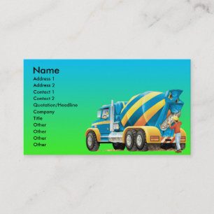 Custom Concrete and Cement Mixer Business Card