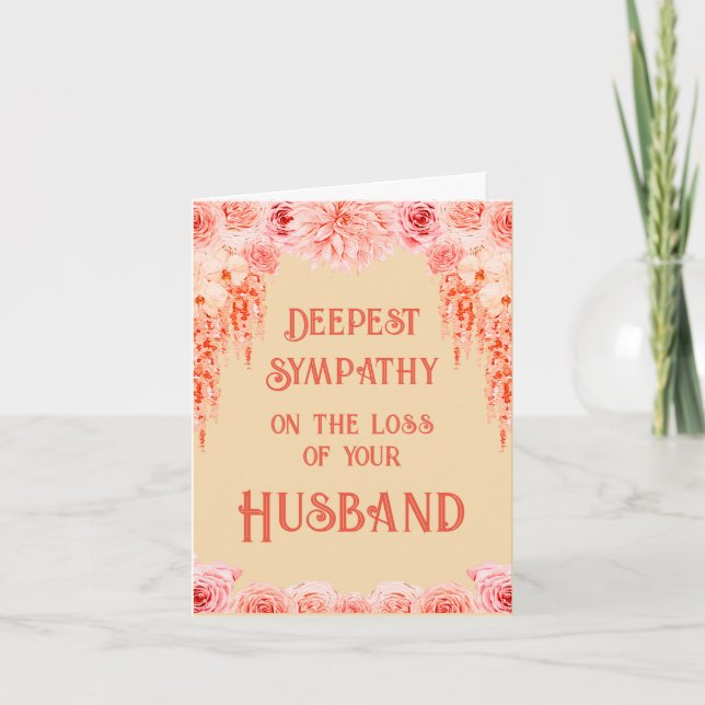 Custom Condolence Message Card For Loss Of Husband (Front)