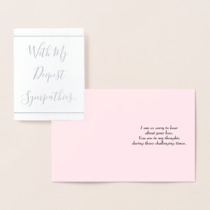 Custom Condolences Card
