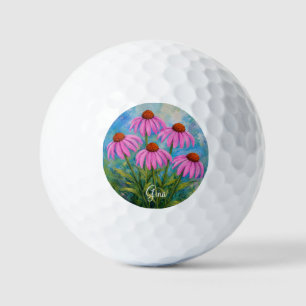 Custom Coneflowers Golf Balls