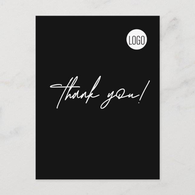 Custom Construction Business Logo Simple thank you Postcard (Front)