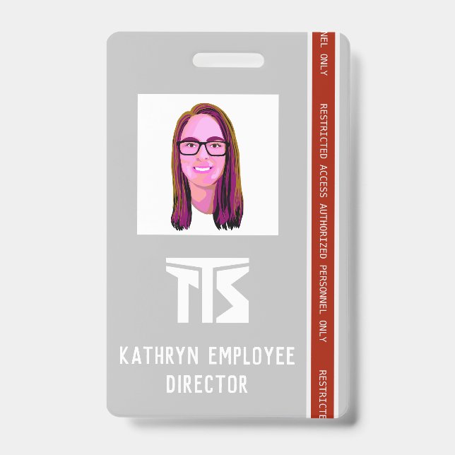 Custom Construction High Risk ID Badge (Front)