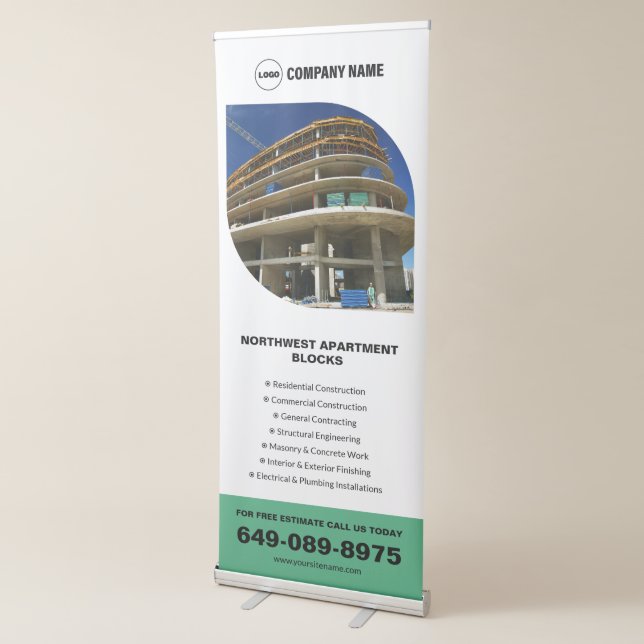Custom Construction Info Retractable Banner (3/4)