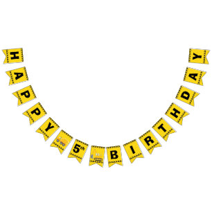 Custom Construction Kids Birthday Bunting