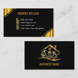 Custom Construction Remodeling Business Branding Card