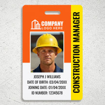 Custom Construction Site ID Logo QR Code Orange
