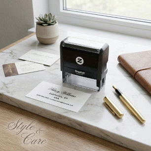 Custom Contact Details Business Style Self Inking  Self-inking Stamp