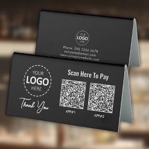Custom Contactless Payment QR Code Black