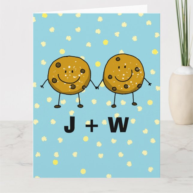 Custom Cookie Couple – Your Initials  Card (Front)