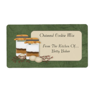 Custom Cookie Mix Jar Label