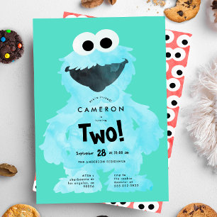 Custom COOKIE MONSTER Sesame Street Birthday Invitation