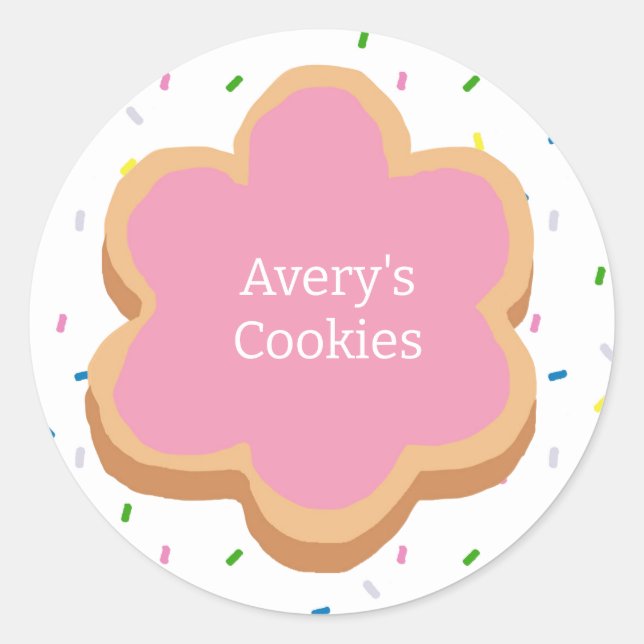 Custom Cookie Sprinkle Company Classic Round Sticker (Front)