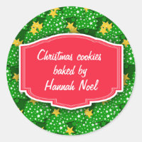 Custom Cookie Swap, Baked Goods Christmas Stickers