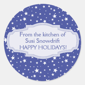 Custom Cookie Swap or Fudge Tin Holiday Stickers