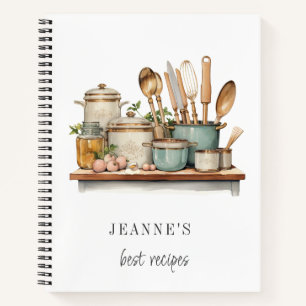 Custom Cook's Table Chef Baker Recipe Templates Notebook