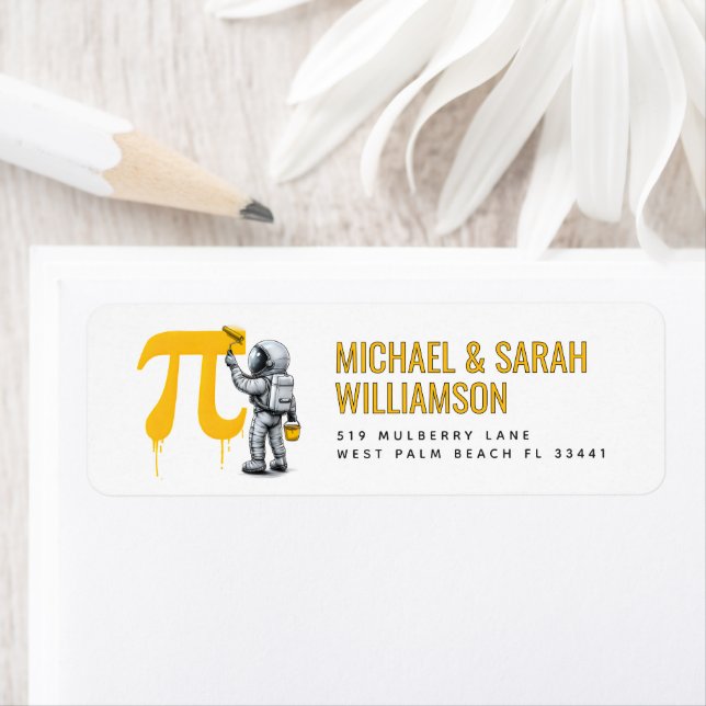 Custom Cool Astronaut Painting Pi Symbol Pi Day  (Insitu)