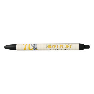 Custom Cool Astronaut Painting Pi Symbol Pi Day Black Ink Pen