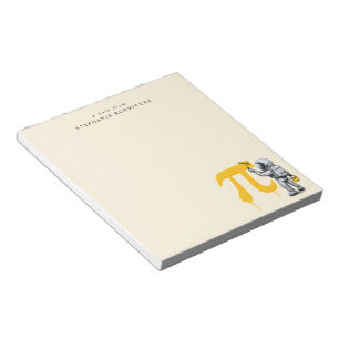 Custom Cool Astronaut Painting Pi Symbol Pi Day Notepad