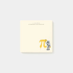 Custom Cool Astronaut Painting Pi Symbol Pi Day  Post-it Notes