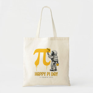Custom Cool Astronaut Painting Pi Symbol Pi Day  Tote Bag