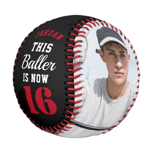 Custom Cool Birthday Gift for Teenager Photo Baseball (Angled)