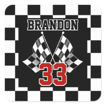 Custom Cool Black And White Chequered Flag Pattern
