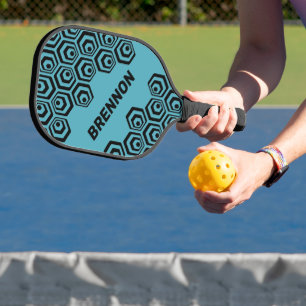 Custom Cool Hexagon Polygon Art Style Pattern Pickleball Paddle