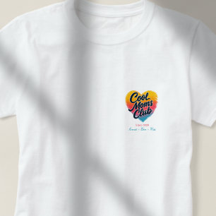 Custom "Cool Moms Club" Heart T-Shirt
