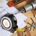 Custom Cool Orange Monogram Kids DIYers Crafters<br><div class="desc">Create your own custom, personalised, fun, cool, stylish, orange monogram / initial, 16-foot tape measure featuring inches on one side with metrics on the other, a belt clip - for hands-free convenience, a locking feature that makes accurately measuring projects easier and safer. Meant for indoor and outdoor use, a great...</div>