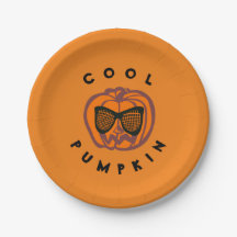 Custom Cool Pumpkin Halloween Special Plates