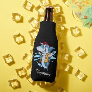 Custom Cool Shark Dude Bottle Cooler