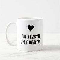 Custom Coordinates Longitude Latitude Valentines