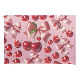 Custom Coquette Heart Bow Pattern  Pillowcase