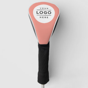 Custom Coral Business Logo Branded Driver Golf Head Cover