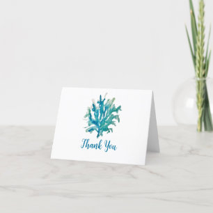 Custom Coral Reef Painting Thank You Card