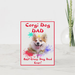 Custom Corgi Dad Dog Best Crazy Dog Dad Digital Card