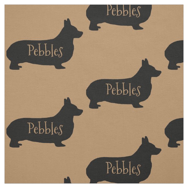 Custom Corgi Dog Fabric (Swatch)