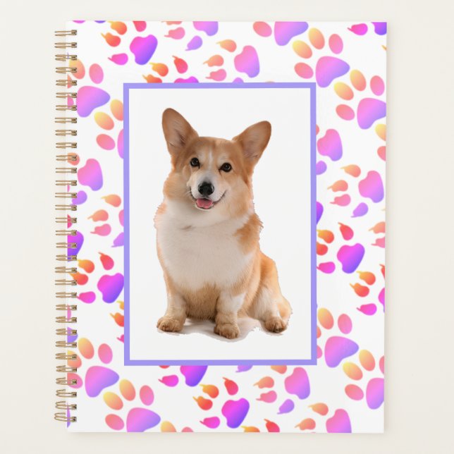 Custom Corgi Dog Photo Planner (Front)