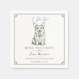 Custom Corgi Dog Wedding Bearer Printable Pet gift Napkin